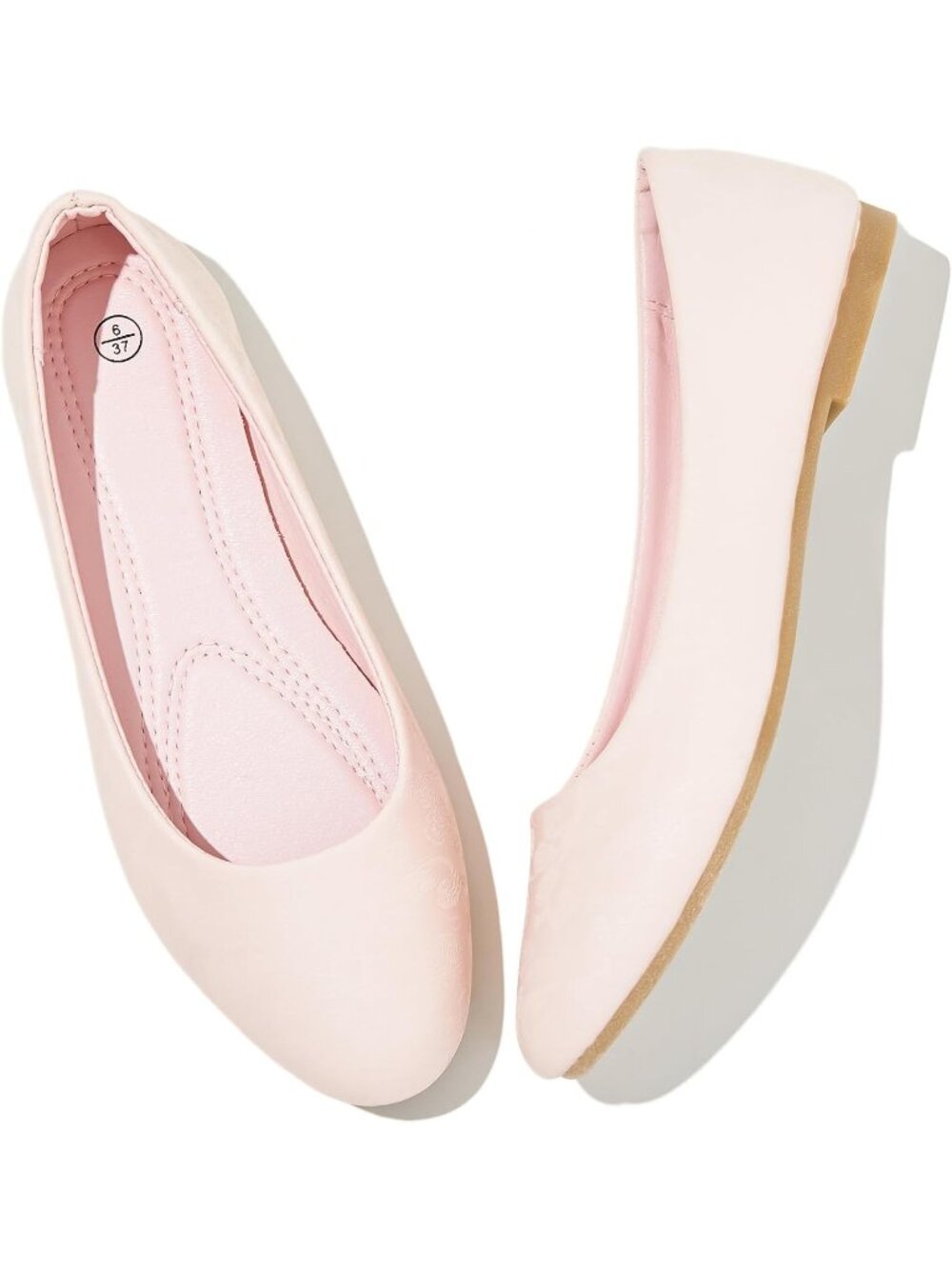 Women's Pink Embroidery PU Leather Non Slip Low Heel Slip on Loafer Flat Shoes